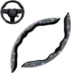 Car Steering Wheel Cover Universal Carbon Fiber Segmented