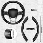 Car Steering Wheel Cover Universal Carbon Fiber Segmented