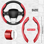 Car Steering Wheel Cover Universal Carbon Fiber Segmented