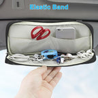 Car Sun Visor Organizer Auto Interior Leather Storage