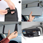 Car Sun Visor Organizer Auto Interior Leather Storage