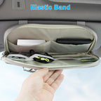 Car Sun Visor Organizer Auto Interior Leather Storage