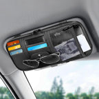 Car Sun Visor Organizer Auto Interior Leather Storage
