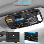 Car Sun Visor Organizer Auto Interior Leather Storage