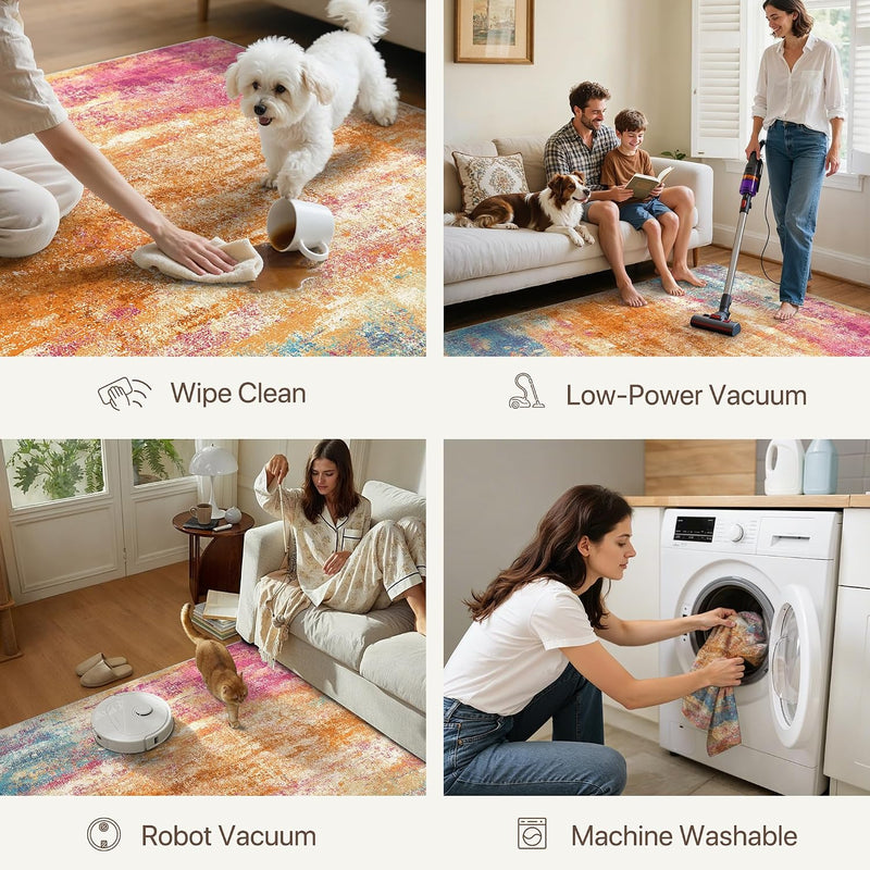 Carpet Large Rug for Living Room Washable