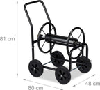 Cart Metal 4 Rubber Wheels Xl Garden Hosepipe