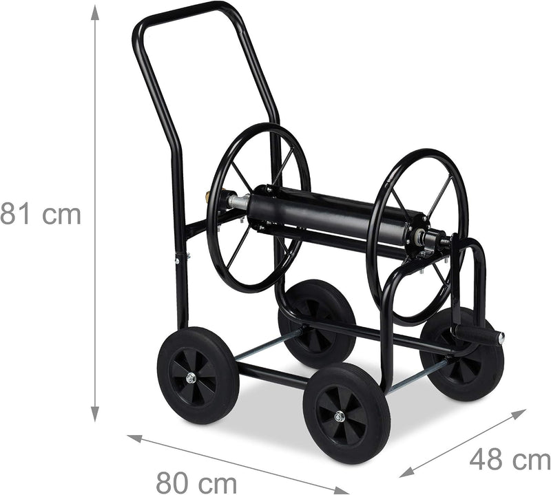 Cart Metal 4 Rubber Wheels Xl Garden Hosepipe