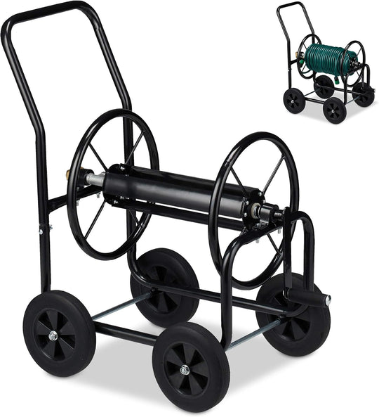 Cart Metal 4 Rubber Wheels Xl Garden Hosepipe