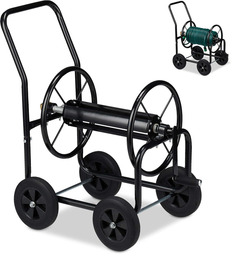 Cart Metal 4 Rubber Wheels Xl Garden Hosepipe