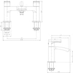Cascade Mono Basin Mixer Tap Rounded Edge Design