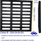 Cast Iron Drain Grate Driveway Channel Cover 700