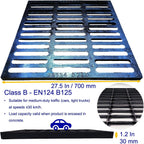 Cast Iron Drain Grate Driveway Channel Cover 700