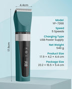 Cat Clippers for Matted Fur 5-Speed Quiet Cordless