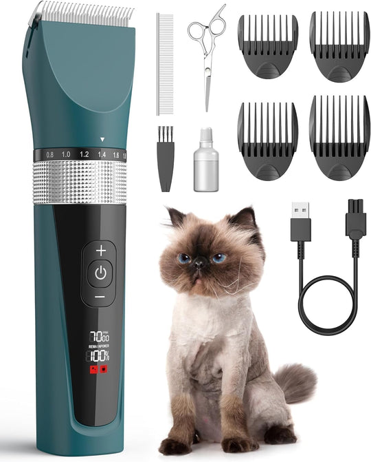 Cat Clippers for Matted Fur 5-Speed Quiet Cordless