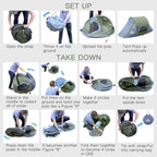 Cat Pop Up Tent 1 Person: Waterproof Camping