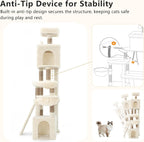 Cat Tree 184CM Anti-Tip Tower for Large