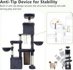 Cat Tree 184CM Anti-Tip Tower for Large