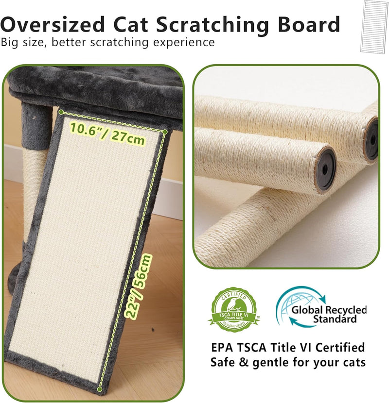 Cat Tree 184CM Anti-Tip Tower for Large