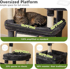 Cat Tree 184CM Anti-Tip Tower for Large