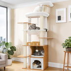 Cat Tree 187CM Wood Tower for Large Cats