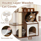 Cat Tree 187CM Wood Tower for Large Cats