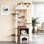Cat Tree 187CM Wood Tower for Large Cats