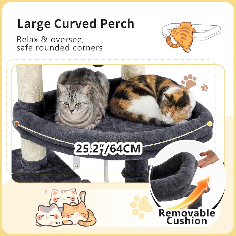 Cat Tree 188CM Streamlined Tower for Large Cats