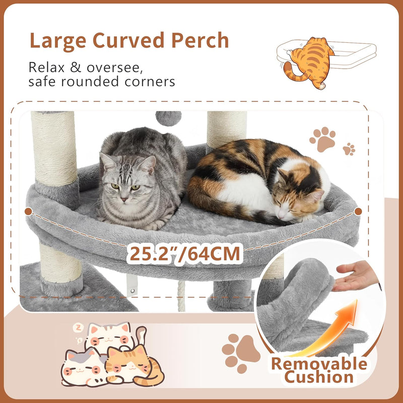 Cat Tree 188CM Streamlined Tower for Large Cats