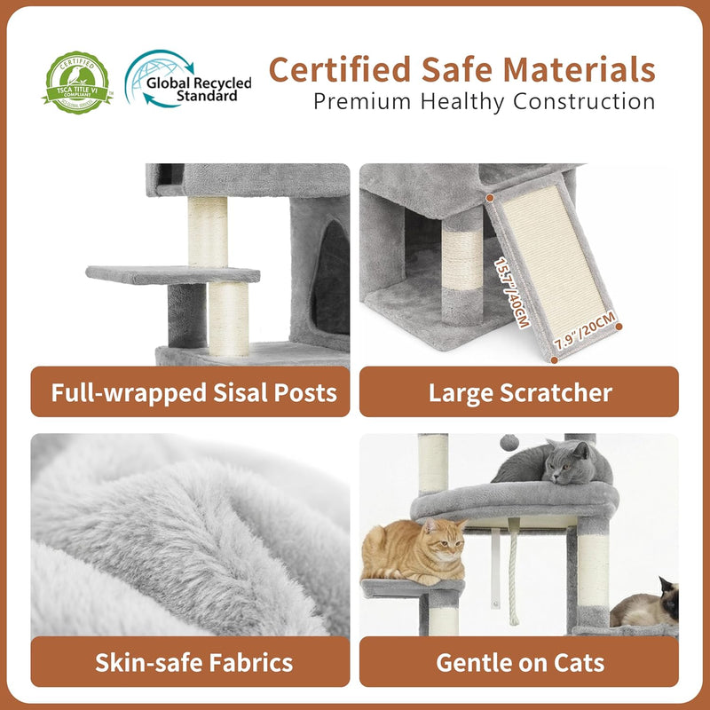 Cat Tree 188CM Streamlined Tower for Large Cats