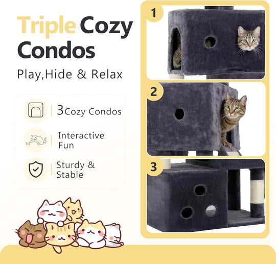 Cat Tree 188CM Streamlined Tower for Large Cats