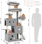 Cat Tree 188CM Streamlined Tower for Large Cats