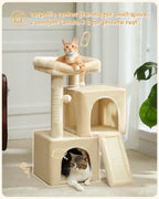 Cat Tree 90CM Tower with Double Condos