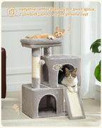 Cat Tree 90CM Tower with Double Condos