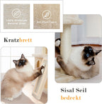 Cat Tree 90CM Tower with Double Condos