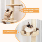 Cat Tree Floor to Ceiling Tower with Adjustable