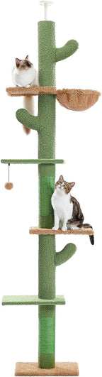 Cat Tree Floor to Ceiling Tower with Adjustable