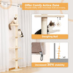 Cat Tree Floor to Ceiling Tower with Adjustable