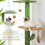 Cat Tree Floor to Ceiling Tower with Adjustable