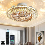 Ceiling Fan with Lamp Crystal LED Light 72W