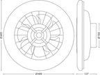Ceiling Fan with LED Light 20W+40W