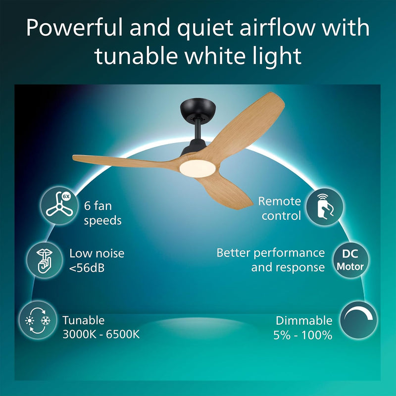 Ceiling Fan with LED Light 3 Blades 107
