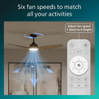 Ceiling Fan with LED Light 3 Blades 107