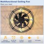 Ceiling Fan with Light: 26 Inch Remote Control