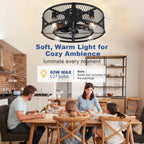 Ceiling Fan with Light: 26 Inch Remote Control