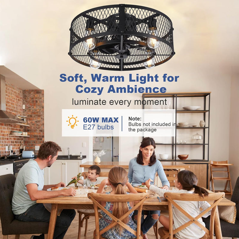 Ceiling Fan with Light: 26 Inch Remote Control