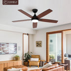 Ceiling Fan with Light 52" Remote 6 Speeds