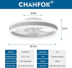 Ceiling Fan with Light Flush Mount Modern