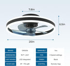 Ceiling Fan with Light Flush Mount Modern