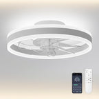 Ceiling Fan with Light Flush Mount Modern