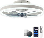 Ceiling Fan with Light Flush Mount Modern